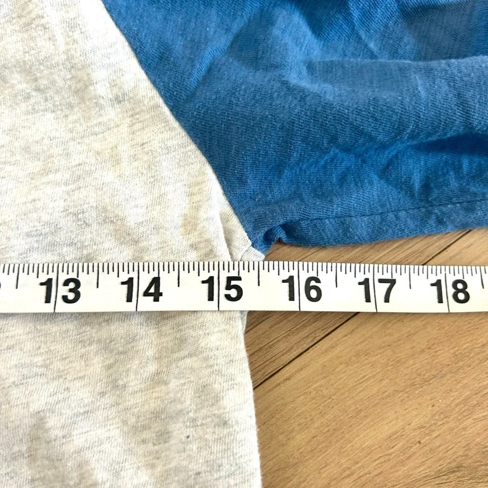 Blue and Gray Kids Raglan Shirt